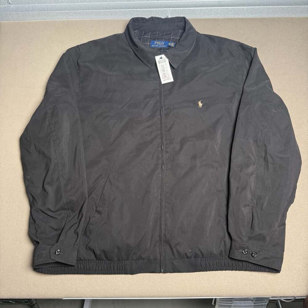 Polo Ralph Lauren Black Bi-Swing Windbreaker Harrington Jacket 3XLT